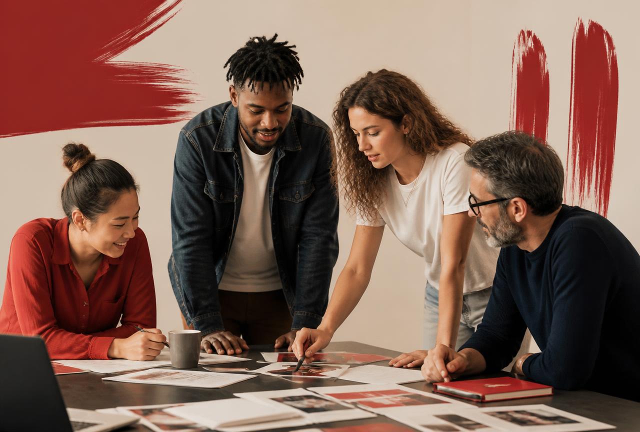 The First Person Marketing team planning a campaign